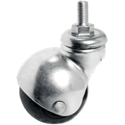 RUOTA GOMMA PERNO GIREVOLE FILETTATO D.45MM