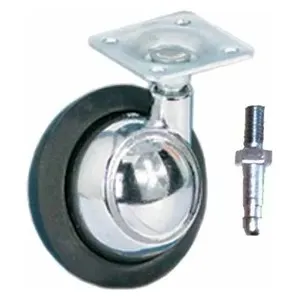 CHROME-PLATED SWIVEL PLATE CASTOR D.55MM