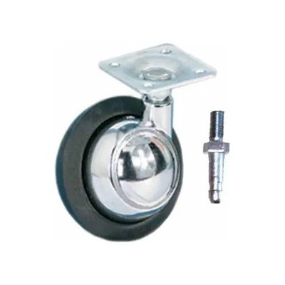 RUOTA CROMATA PIASTRA GIREVOLE D.55MM