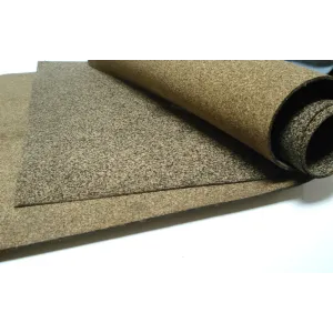 CORK-RUBBER SHEET 1000X500MM — 5 THICKNESSES: MM.1 / 2 / 3 / 4 / 5