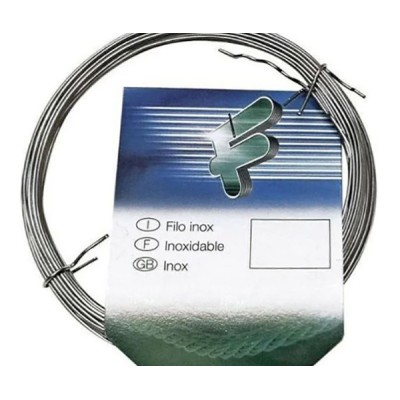 FILO INOX IN BOBINA — 5 DIAMETRI: MM.0,6 / 0,8 / 1 / 1,5 / 2 (50-200GR)