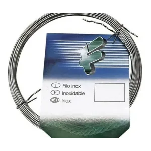STAINLESS STEEL WIRE ON REEL — 5 DIAMETERS: MM.0,6 / 0,8 / 1 / 1,5 / 2 (50-200G)