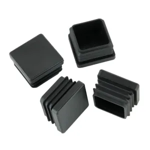 SQUARE PLASTIC FOOT GLIDE GAMM — 12 SIZES, FROM 16X16 TO 100X100MM