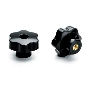 6-LOBE HANDWHEEL THROUGH FEMALE THREAD — 4 SIZES, D.40/60