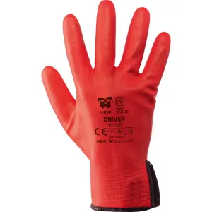 DRIVER GLOVE RED NYLON/NITRILE FOAM SIZE 10