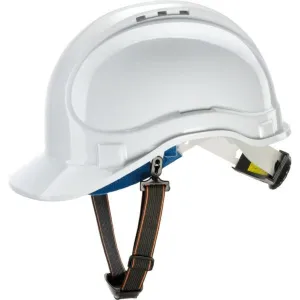 WHITE ABS HELMET WITH CHIN STRAP ITEM E1