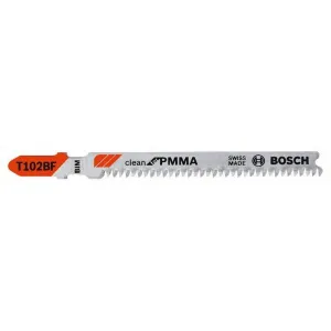 BOSCH T102 BF CLEAN PVC L.92 JIGSAW BLADE 3 PCS
