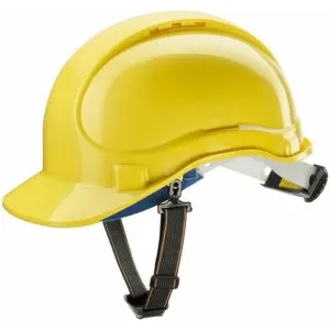 YELLOW ABS HELMET WITH CHIN STRAP ITEM E1
