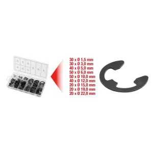 ASSORTMENT OF 300 RADIAL CIRCLIPS 1,5-22