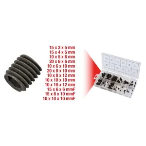 ASSORTMENT OF 160 BLACK GRUB SCREWS M3-M10