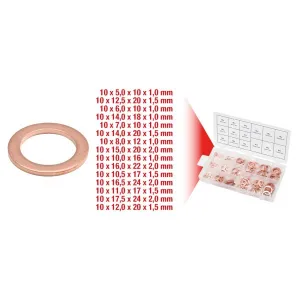 ASSORTMENT OF 150 COPPER WASHERS
