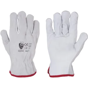 GRAIN LEATHER GLOVES SPLIT LEATHER BACK ART 174