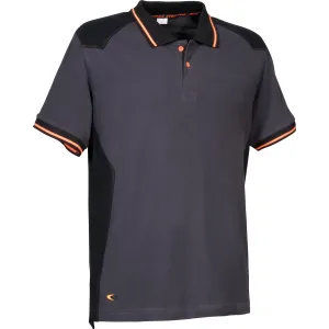 COFRA TUDELA WORK POLO SHIRT ANTHRACITE/BLACK/ORANGE