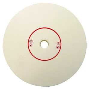 WHITE ALUMINIUM OXIDE GRINDING WHEEL FOR SHARPENING AND TRUING ON BENCH GRINDER - AVAILABLE IN SIZES 180X30 AND 200X40 MM & GRIT