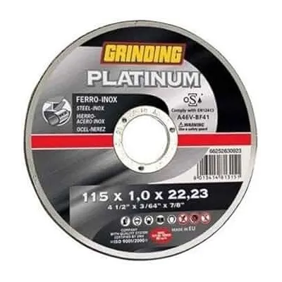 DISCO ABRASIVO 115X1 GRINDING PLATINUM DA TAGLIO PER SMERIGLIATRICE ANGOLARE