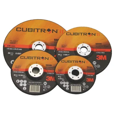 DISCO ABRASIVO FLESSIBILE 3M CUBITRON II MOSA PER SMERIGLIATURA E FINITURA SU METALLI - DISPONIBILE NEI DIAMETRI 115, 125 E 180 