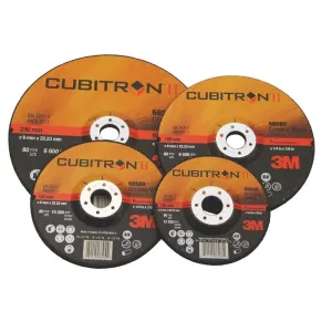 MOSA 3M CUBITRON II FLEXIBLE ABRASIVE DISC FOR GRINDING AND FINISHING ON METALS - AVAILABLE IN DIAMETERS 115, 125 AND 180