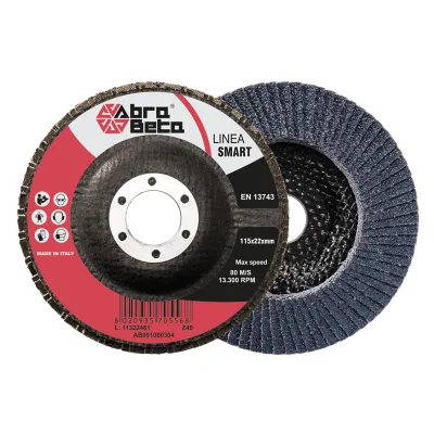 DISCO LAMELLARE ABRA BETA LINEA SILVER IN ZIRCONIO PER SMERIGLIATURA E FINITURA SUPERFICI METALLICHE - DISPONIBILE IN GRANE 40, 