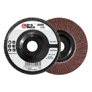 ABRA BETA SILVER RANGE FLAP DISC FOR GRINDING AND FINISHING METAL SURFACES - AVAILABLE IN GRIT 40 AND 60