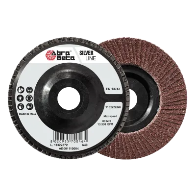 DISCO LAMELLARE ABRA BETA LINEA SILVER PER SMERIGLIATURA E FINITURA SUPERFICI METALLICHE - DISPONIBILE IN GRANE 40 E 60