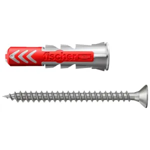 FISCHER DUOPOWER TWO-COMPONENT NYLON WALL PLUG FOR ALL CONSTRUCTION MATERIALS