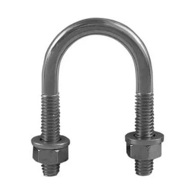 CAVALLOTTO PER TUBI IN ACCIAIO INOX 304 COMPLETO DI DADI E RONDELLE PER FISSAGGIO TUBAZIONI - DISPONIBILE PER TUBI DA 1 E 2"