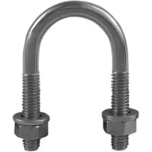 STAINLESS STEEL PIPE CLAMP 304 COMPLETE WITH NUTS AND WASHERS FOR PIPEWORK FIXING - AVAILABLE FOR PIPES FROM 1 AND 2"