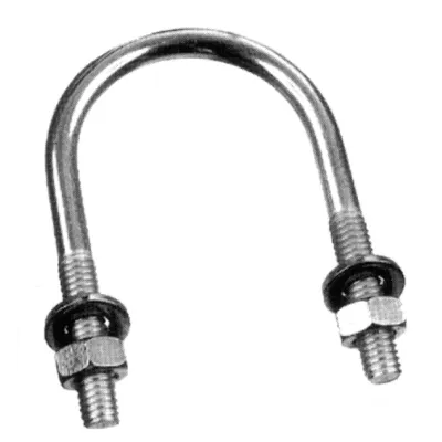CAVALLOTTO TIPO PESANTE (U-BOLT) PER TUBI IN ACCIAIO ZINCATO CARCANO COMPLETO DI DADI E RONDELLE PER FISSAGGIO TUBAZIONI - DISPO