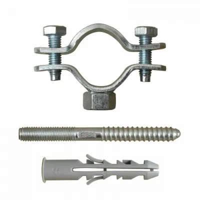 COLLARE FISSATUBO CON TASSELLO NOBEX PER FISSAGGIO TUBAZIONI A PARETE - DISPONIBILE PER TUBI DA 1/4, 3/8, 1/2, 3/4, 1, 2, 2.1/2,