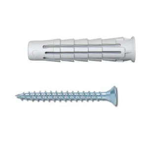 ELEMATIC T6/VA NYLON WALL PLUG WITH SCREW FOR FIXING IN MASONRY - AVAILABLE IN SIZES 10X50, 6X30, 8X40 AND 8X50 MM