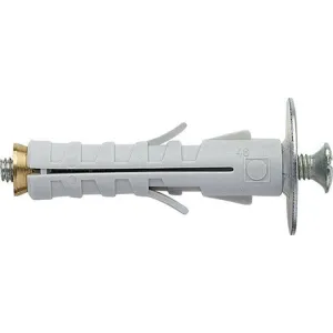 SB NYLON WALL PLUG WITH SCREW FOR FIXING IN HOLLOW MATERIALS AND PLASTERBOARD - AVAILABLE IN DIAMETERS 9 AND 12 MM