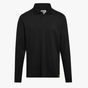 DIADORA ATLANTIS ORGANIC LONG-SLEEVE POLO SHIRT BLACK