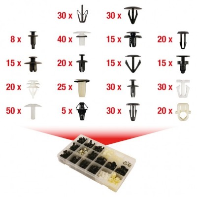 ASSORTIMENTO CLIPS HONDA 418 PEZZI KSTOOLS PER CARROZZERIA AUTO