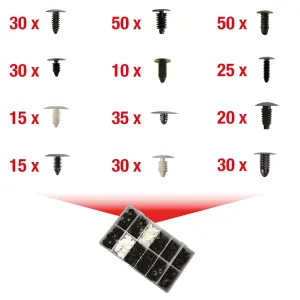 KSTOOLS UNIVERSAL CLIP ASSORTMENT, 340 PCS, FOR CAR BODYWORK