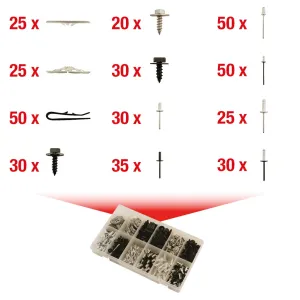 KSTOOLS UNIVERSAL CLIP ASSORTMENT, 400 PCS, FOR CAR BODYWORK
