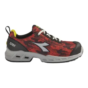 DIADORA SHARK STABLE IMPACT LOW BLACK/RED SAFETY SHOE