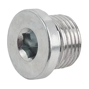 BERARDI DIN 908 MALE PLUG WITH SOCKET HEAD GALVANISED STEEL FOR CLOSING THREADED HOLES ON HYDRAULIC AND PNEUMATIC CIRCUITS