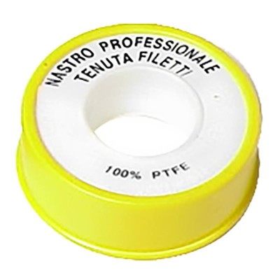 TEFLON ROTOLO NASTRO 19X15MT PROFESSIONALE SPESSORE 0,20 DIVERSI PER TENUTA RACCORDI IDRAULICI E GAS