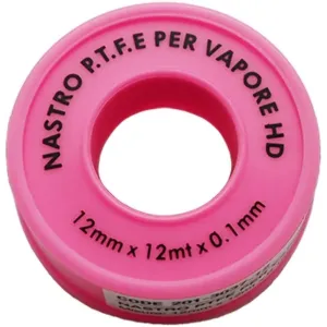 TEFLON P.T.F.E. TAPE MM.12 12 MT HD PINK FOR SEALING HYDRAULIC AND GAS FITTINGS