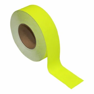 NASTRO ANTISCIVOLO GIALLO FLUORESCENTE MM. 25 X MT 15 TESA PER SICUREZZA SU GRADINI E SUPERFICI SCIVOLOSE