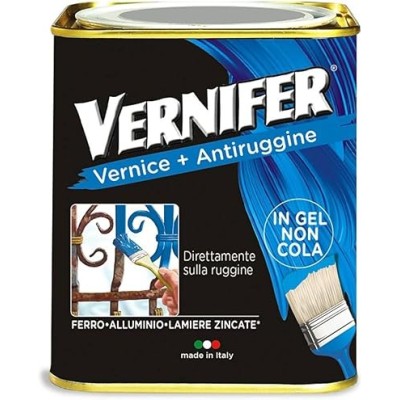 VERNIFER AREXONS SMALTO ANTIRUGGINE GEL 2 IN 1 PER FERRO E METALLI SENZA ANTIRUGGINE - DISPONIBILE NEI COLORI GIALLO BRILL., ROS