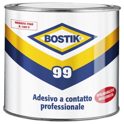 BOSTIK 99 BOSTIK ADESIVO A CONTATTO UNIVERSALE PER GOMMA, LEGNO, SUGHERO, CUOIO E LAMINATI - DISPONIBILE NEI FORMATI KG. 0,400 E