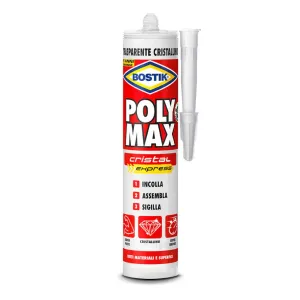 BOSTIK POLY MAX UNIVERSAL ADHESIVE SEALANT FOR BONDING ALL MATERIALS - AVAILABLE IN 50 G TUBE AND CLEAR