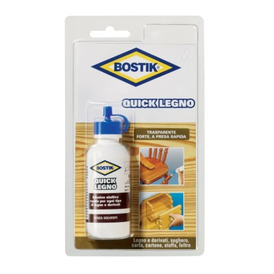 QUICK LEGNO BLISTER 50 GR. BOSTIK PER INCOLLAGGIO MATERIALI