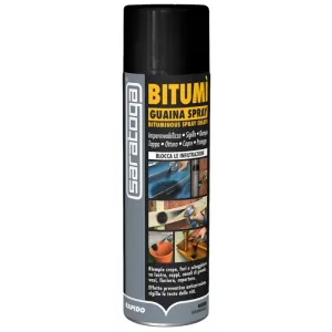 SARATOGA BITUMEN COATING SPRAY CAN 500 ML BLACK FOR QUICK PAINTING AND SURFACE PROTECTION