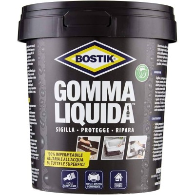 BOSTIK GOMMA LIQUIDA 750 ML NERO VERNICIABILE PER VERNICIATURA E PROTEZIONE METALLI