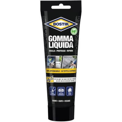BOSTIK GOMMA LIQUIDA TUBO DA 250 GR PER INCOLLAGGIO E RIPARAZIONE GOMMA E MATERIALI FLESSIBILI