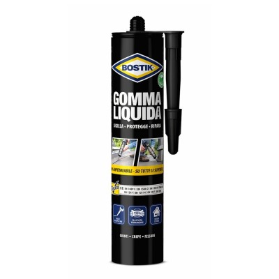 BOSTIK GOMMA LIQUIDA CARTUCCIA DA 300 ML PER INCOLLAGGIO E RIPARAZIONE GOMMA E MATERIALI FLESSIBILI