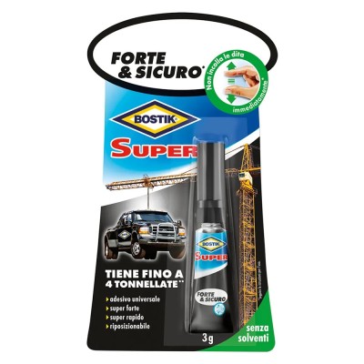 ADESIVO BOSTIK FORTE & SICURO 3 GR. RIPOSIZIONABILE UHU PER INCOLLAGGIO MATERIALI