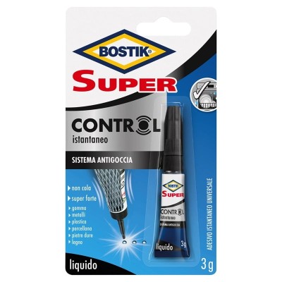 ADESIVO BOSTIK CONTROL 3 GR CIANOACRILATO UHU PER INCOLLAGGIO MATERIALI